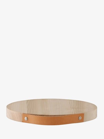 Utility Board Ash & Leather Handle Ø25cm
