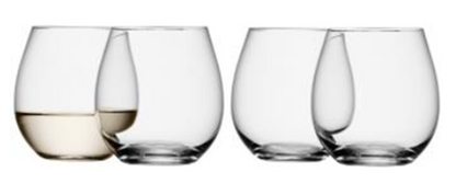 White Wine Glass 370ml Clear x 4