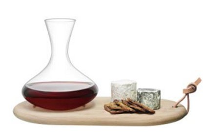 Wine Carafe 1.4l & Oak Cheese Board set