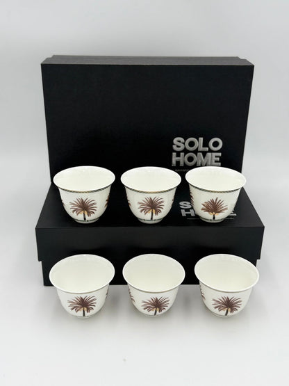 Gahwa Cup set of 6 Pcs Date Palm Design