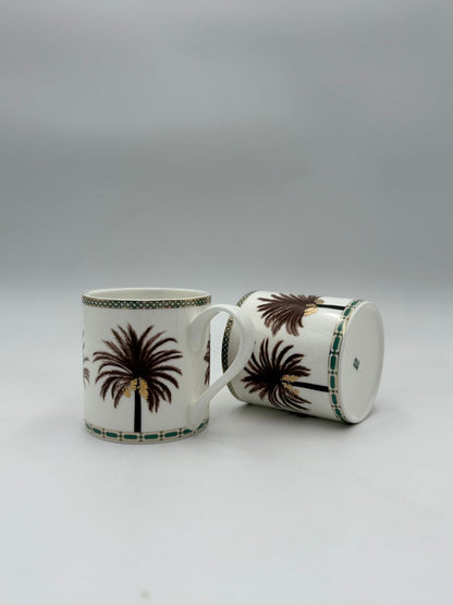 SET OF 2 MUG Date Palm Design