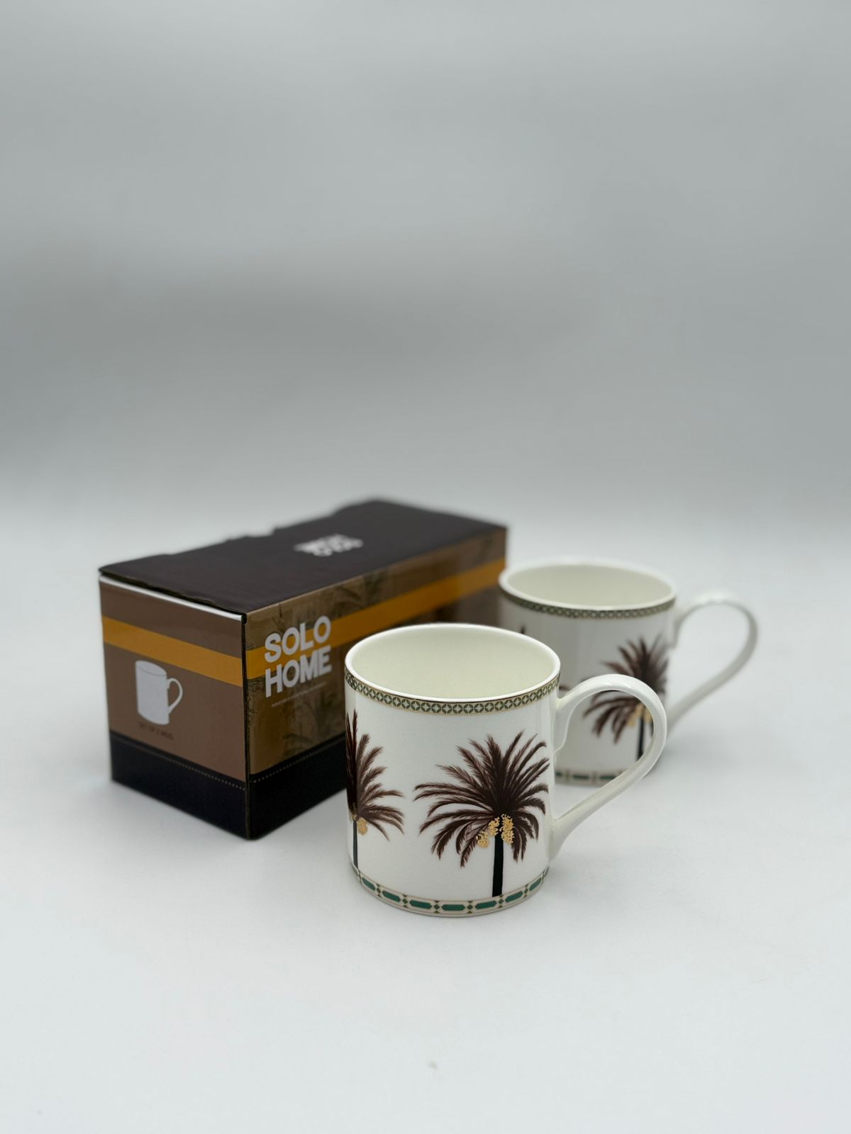 SET OF 2 MUG Date Palm Design