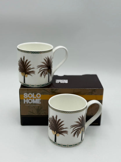 SET OF 2 MUG Date Palm Design