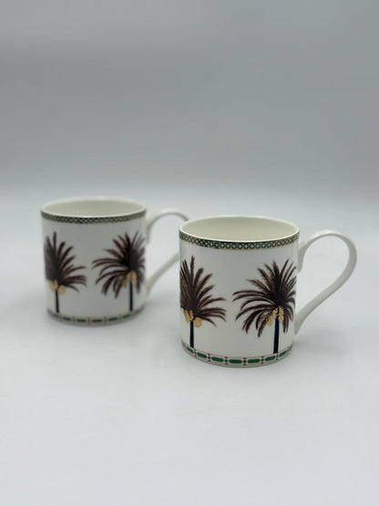 SET OF 2 MUG Date Palm Design