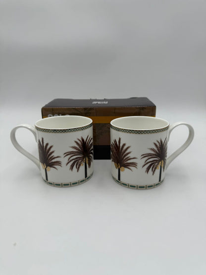 SET OF 2 MUG Date Palm Design