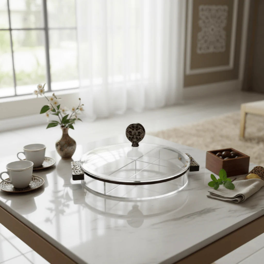 Medium Round Candy Box with 4 Compartments