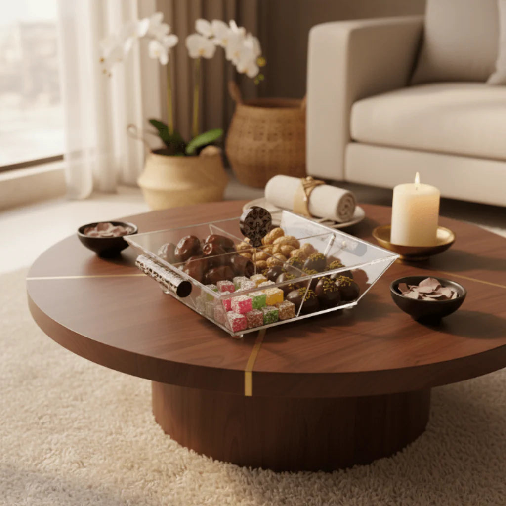 Square Fruit Bowl with 4 Compartments