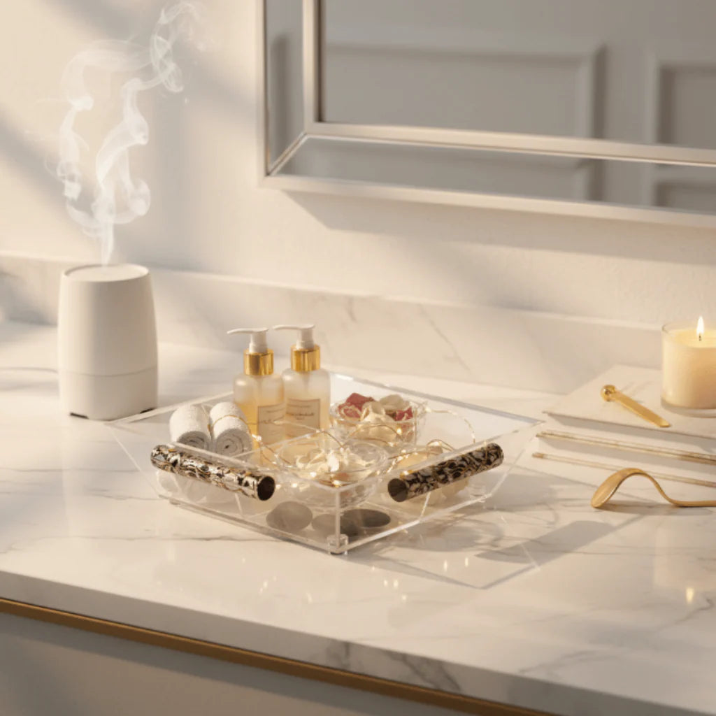 Square Fruit Bowl with 4 Compartments