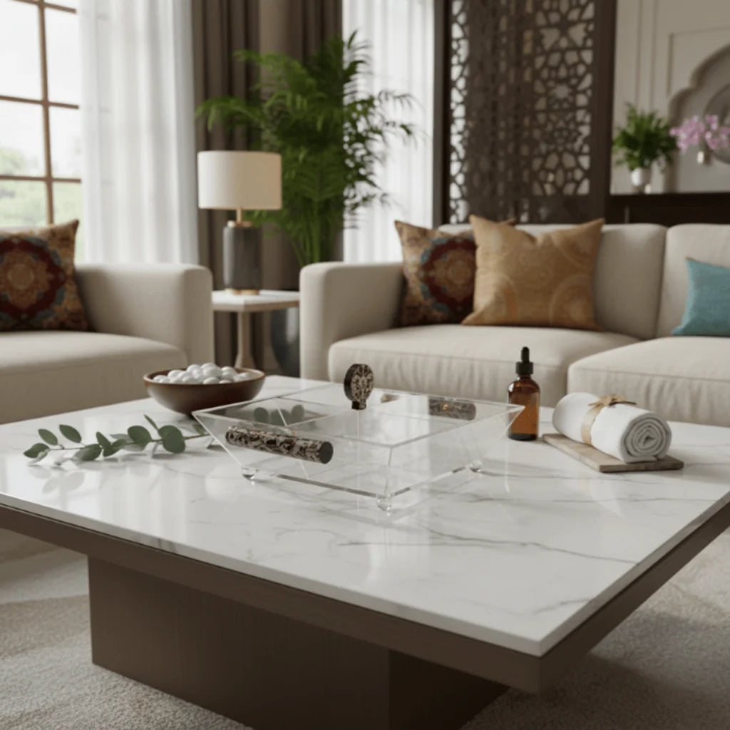 Square Fruit Bowl with 4 Compartments