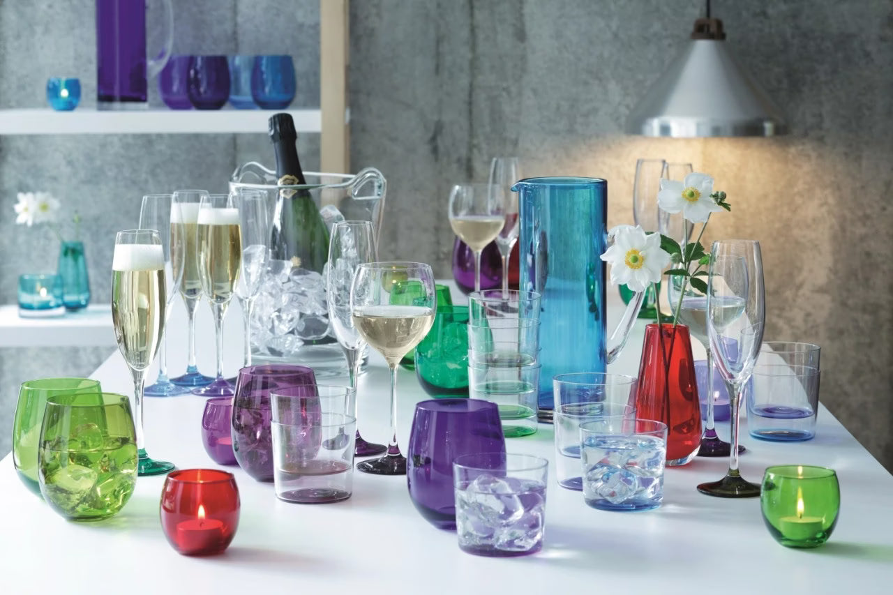 Coro Tealight Holder H6.5cm Berry Assorted x 4