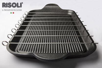 Brochette Grill "Explora" Coating consists of profiles, Suitable for gas, electric and grill/oven