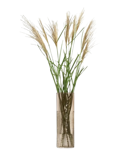 Wicker Vase H20cm Taupe