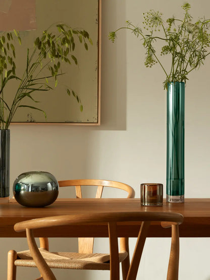 Epoque Tealight Holder H8.5cm Amber/Lustre