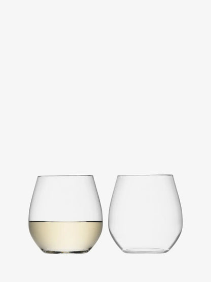 White Wine Glass 370ml Clear x 2