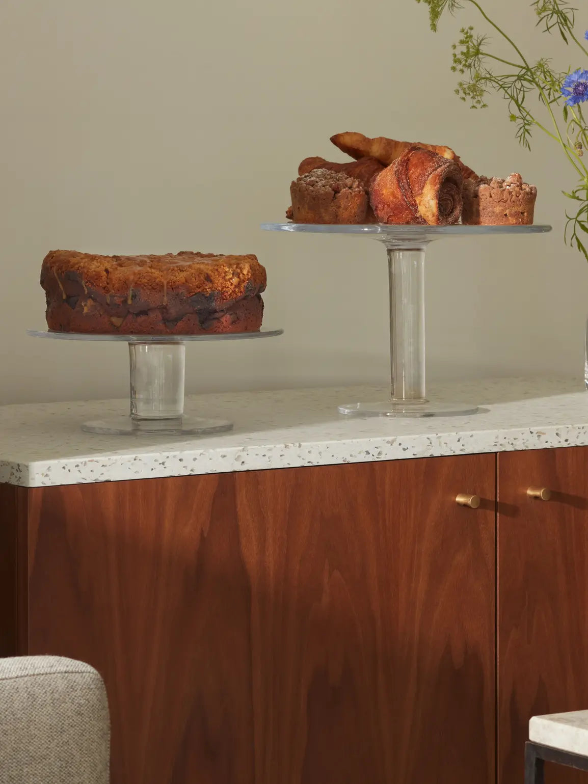 Klara Glass Cake Stand 24cm Clear